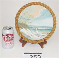 Painted Beach Scene on Canvas