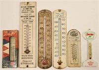 Lot of 6 Vintage Advertising Thermometers