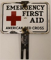 Vtg SSP American Red Cross License Plate Topper