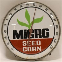 Vintage Migro Seed Advertising Thermometer