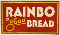 SST Embossed Rainbo Bread Advertising Sign