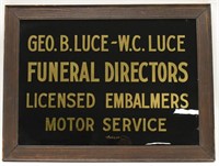 Funeral Directors / Embalmers Glass Adv Sign