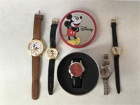 5 Mickey Mouse Wrist Watches