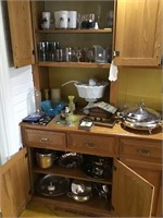 Large lot glassware and silver-plate