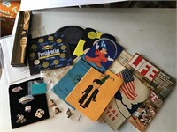 Paper and souvenir pins lot