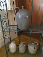 4 Stoneware jugs