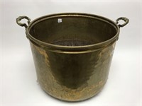 Two handle brass bucket