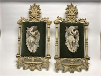 Pair of wall plaques