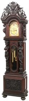 R.J. Horner Mahogany Rattail Grandfather Clock