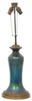 Tiffany Favrile Peacock Art Glass Lamp Base