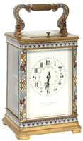 Cloisonne Hour Repeater Carriage Clock