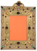 Jeweled Bronze Picture Frame