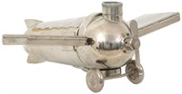 Deco Nickel Plated Aeroplane Smokers Companion