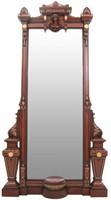 Attr. Pottier & Stymus Carved Walnut Pier Mirror