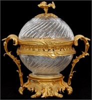 Louis XV Style Gilt Bronze & Cut Glass Centerpiece