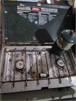 Camp Stove / 2 Burner and Partial Tank of Fuel