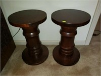 Lot of 2 Nice Wooden Modern Plantstands