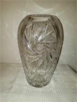 Stunning Etchef Crystal Tall Vase