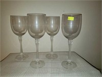 Beautiful Frosted Handle Stemware Glasses