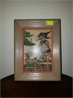 Vintage Hummel Style Wood Shadowbox