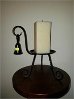 Nice Iron Candleholder & Snuffer with Candle
