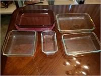 Lot of Glass Pyrex Baking Dishes