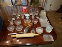Estate lot Glassware Dishes and More