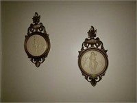 Lot of Two Home Interior Victorian Plaques