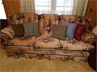 Vintage Floral Pattern Upholstered Couch