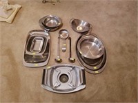 Lot of Stainless Steel Serving Set