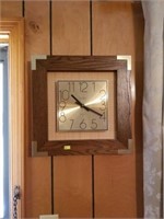 Vintage Linden Wood Frame Wall Clock
