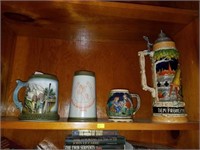 Lot of Collector's Steins, Dresden Mugs, Etc