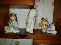 Estate lot of girl figurines and angel