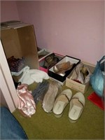 Estate lot of shoes, gloves,, and more