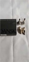 Dansk silverplate leaf set and tiny tapers