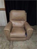Tan Leather LazBoy Electric Rocking Recliner