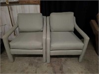Pair of Beautiful Sea Foam Green Upholstered Chair