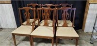 6 beautiful mahogany chairs