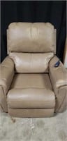 Deluxe tan leather lazboy rockin recliner