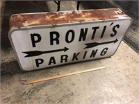 PRONTI'S GENEVA NY PARKING SIGN