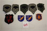 9 Uniform Patches (5 Seargeant First Class)
