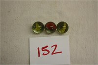 3 Large Shooter Marbles
