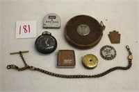 Watch/Measuring Tape/Coin Lot