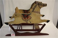 Handmade Wooden Horse Seat Rocker