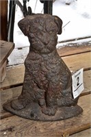Wonder vintage cast iron dog door stop
