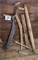 Rustic lot of assorted primitive tools