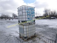(2) 275 GAL CAGED POLY TOTES