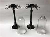 Pair of modern candle stands