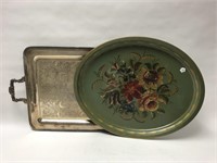 two large service trays