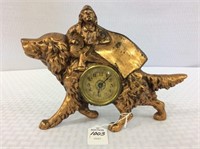 Metal Copper Dog Design Wind Up Clock